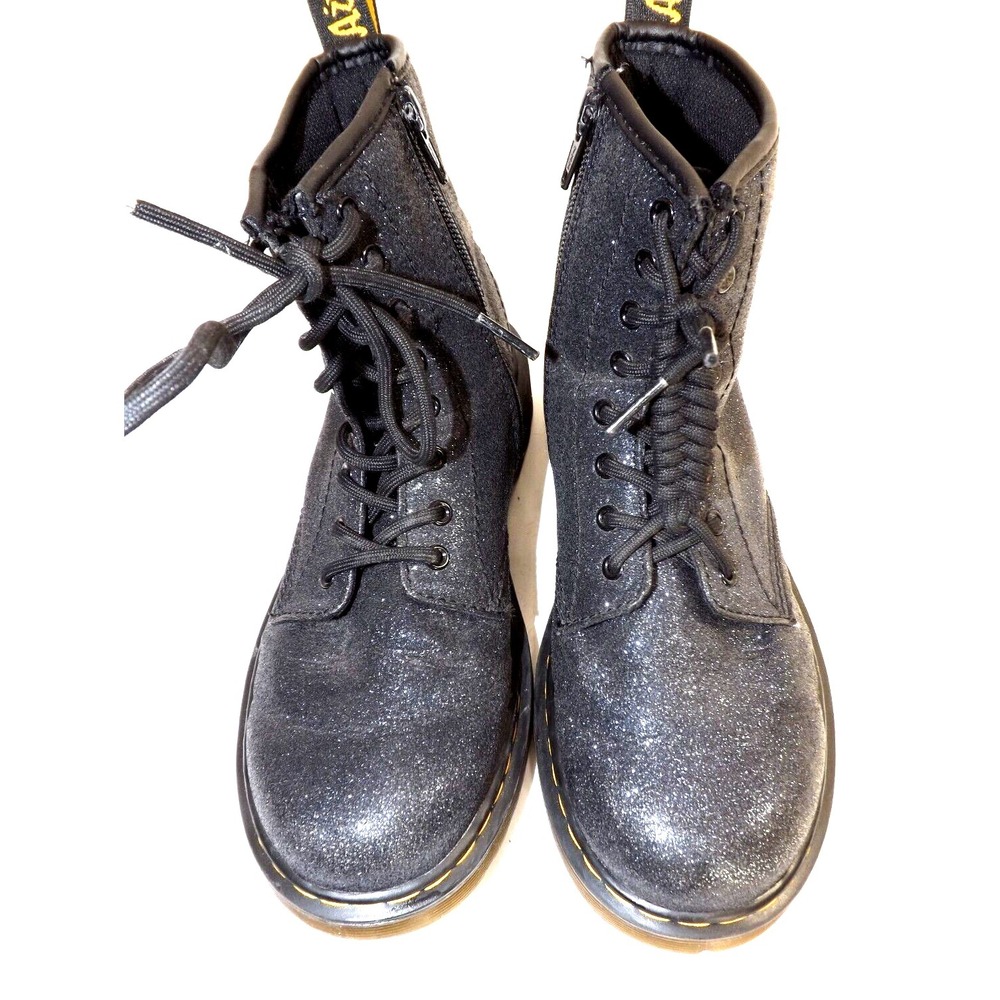 Dr. Martens Delaney Glitter Silver over Purple/Blue glitter boots -Ladies Size 5 - Picture 16 of 16